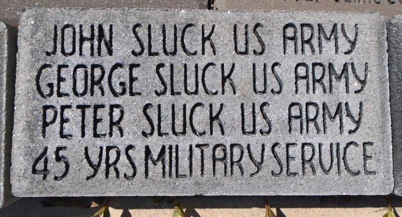 Veterans Memorial Sluck Family Paver image. Click for full size.