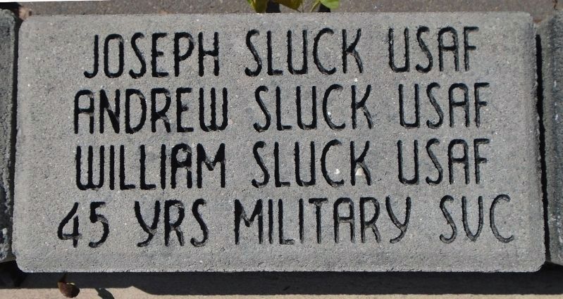 Veterans Memorial Sluck Family Paver image. Click for full size.