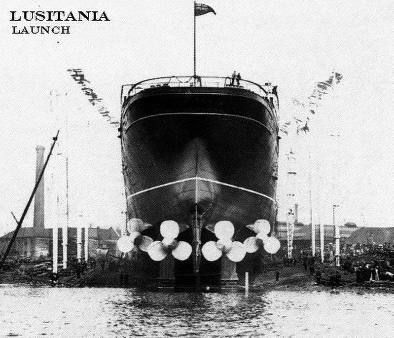 <i>Lusitania</i>, Shortly Before Her Launch image. Click for full size.
