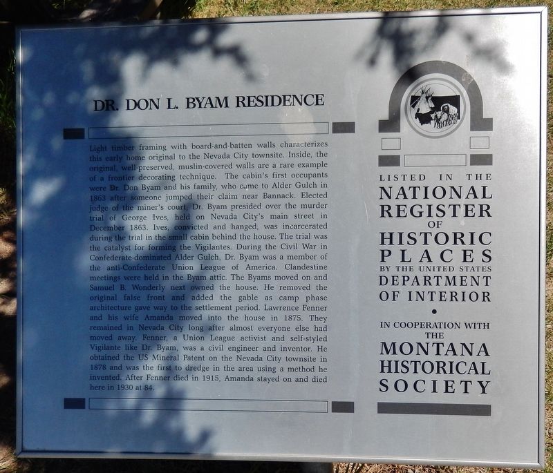 Dr. Don L. Byam Residence Marker image. Click for full size.
