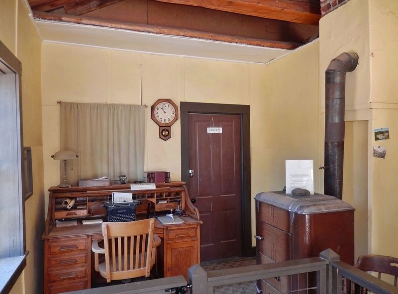 Virginia City Water Company Office, circa 1931 (<i>inside "Hangman's Building"</i>) image. Click for full size.