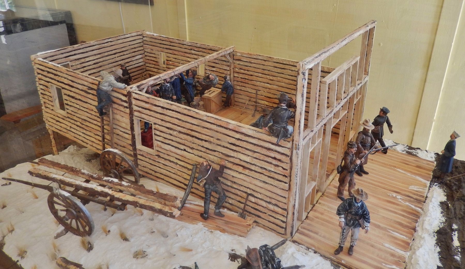 Model of Vigilantes Hanging Five Alleged Criminals in 1864 (<i>inside "Hangman's Building"</i>). Click for full size. Model of Vigilantes Hanging Five Alleged Criminals in 1864 (<i>inside "Hangman's Building"</i>) image. Click for full size.