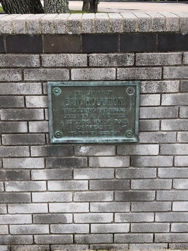 Sam Houston's Law Office Marker. Click for full size. Sam Houston's Law Office Marker image. Click for full size.
