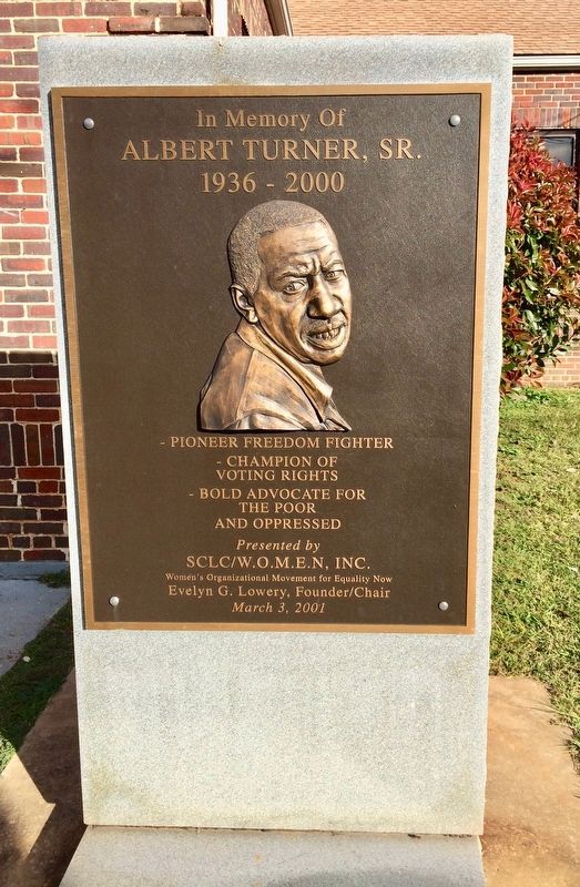 In Memory of Albert Turner, Sr. Marker. Click for full size. In Memory of Albert Turner, Sr. Marker image. Click for full size.