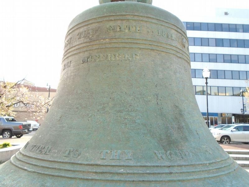 Old Ship Zion Church Bell Detail image. Click for full size.