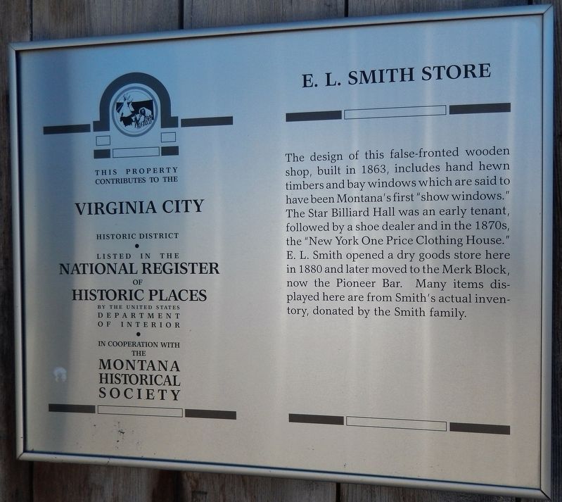 E. L. Smith Store Marker. Click for full size. E. L. Smith Store Marker image. Click for full size.
