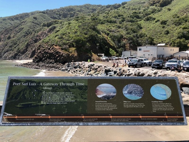 Port San Luis - A Gateway Through Time -- Geology panel image. Click for full size.