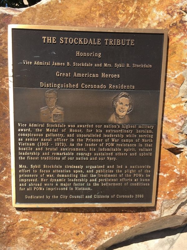 Stockdale Tribute Marker. Click for full size. Stockdale Tribute Marker image. Click for full size.