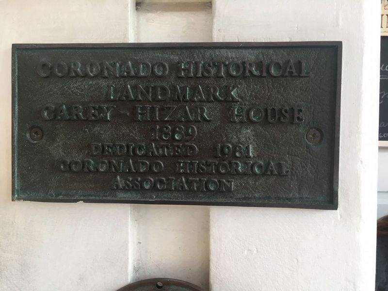 Carey-Hizar House Marker. Click for full size. Carey-Hizar House Marker image. Click for full size.