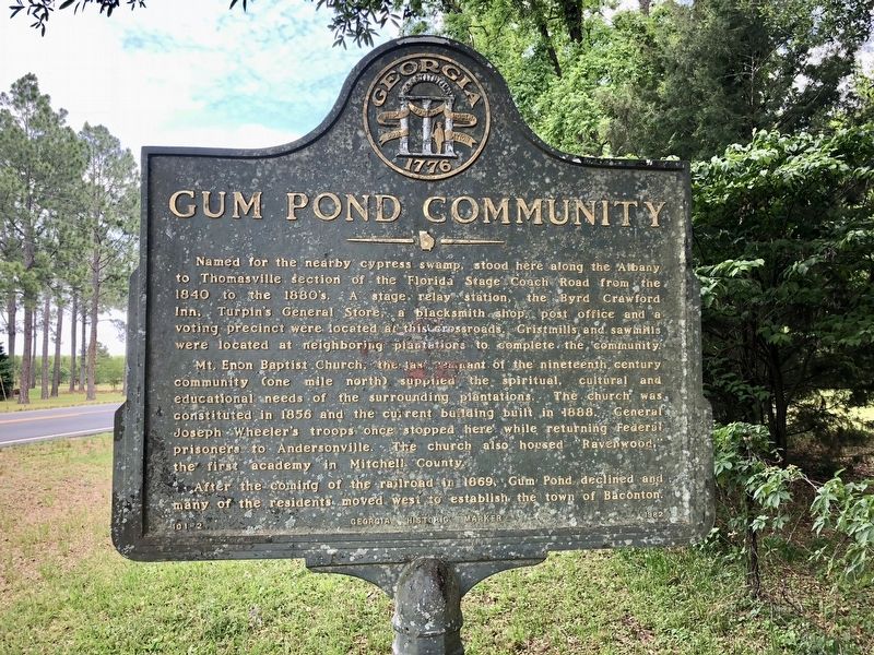 Gum Pond Community Marker image. Click for full size.