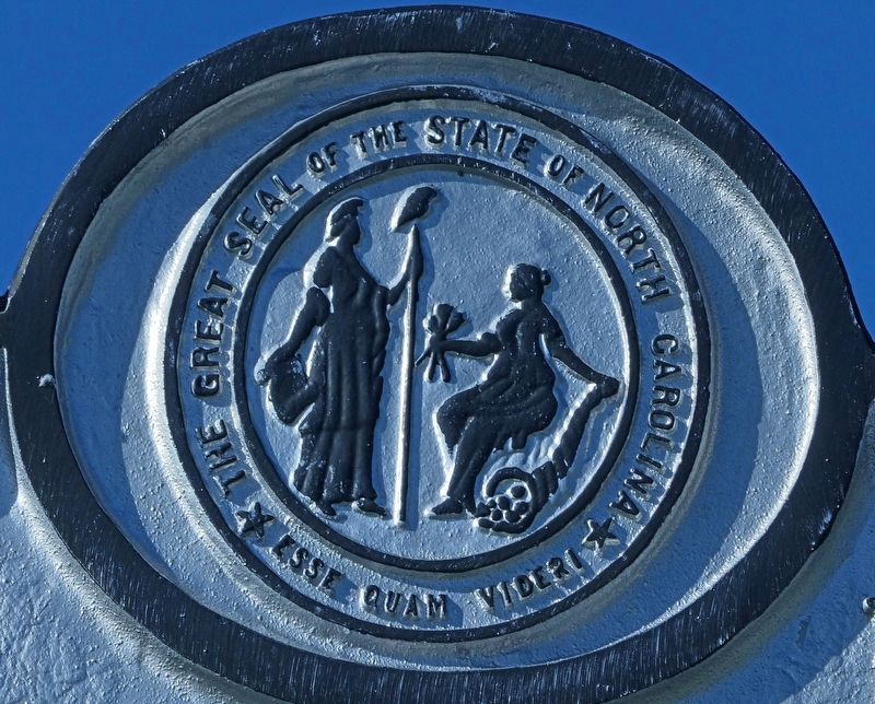 The Great Seal of the State of North Carolina<br>Esse Quam Videri. Click for full size. The Great Seal of the State of North Carolina<br>Esse Quam Videri image. Click for full size.