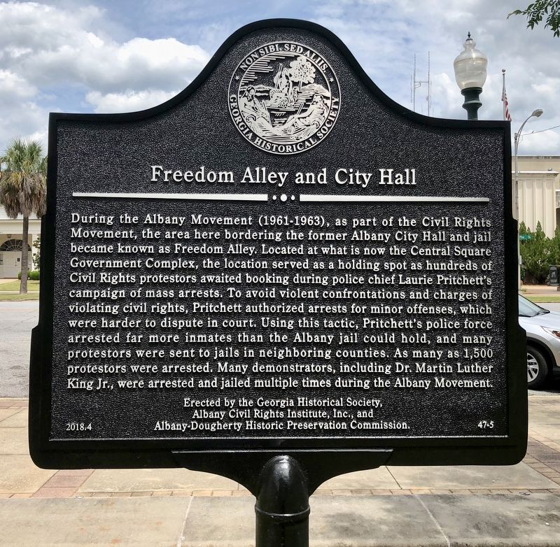 Freedom Alley and City Hall Marker image. Click for full size.