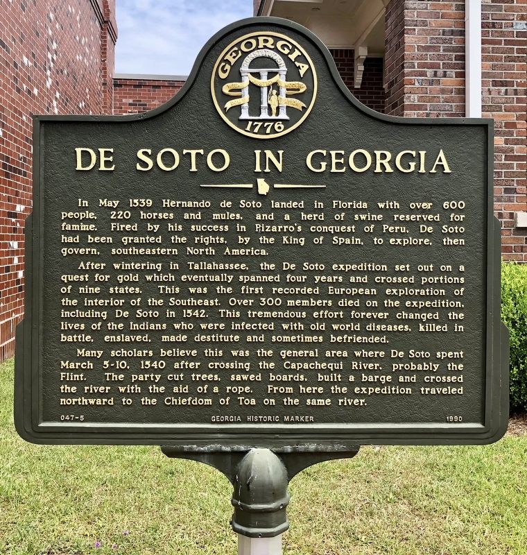 De Soto in Georgia Marker image. Click for full size.