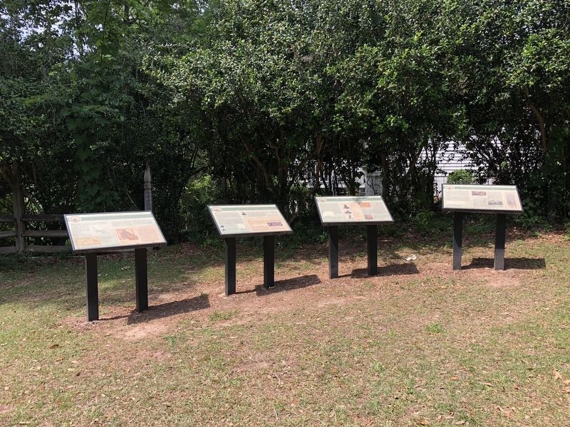 The Battle of Fowltown Marker (second from right) image. Click for full size.