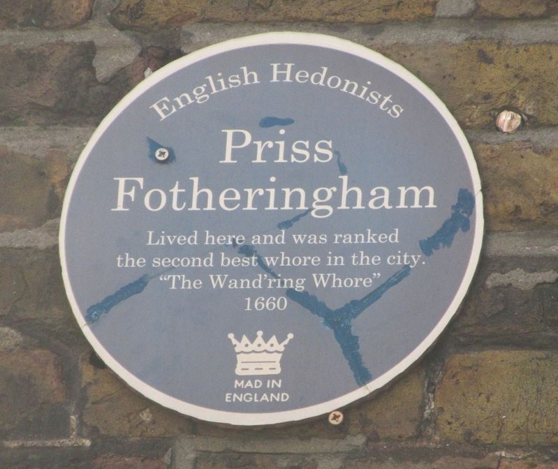 Priss Fotheringham Marker. Click for full size. Priss Fotheringham Marker image. Click for full size.