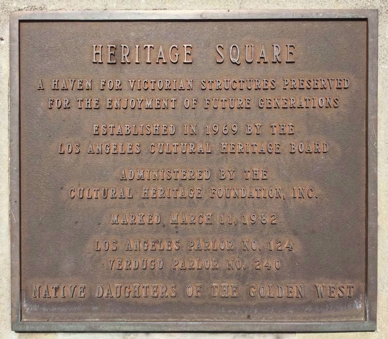Heritage Square Marker. Click for full size. Heritage Square Marker image. Click for full size.