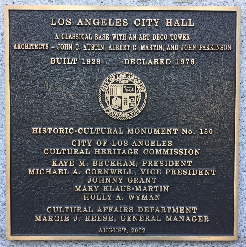 Los Angeles City Hall. Click for full size. Los Angeles City Hall image. Click for full size.
