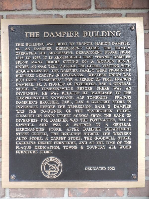 The Dampier Building Marker image. Click for full size.