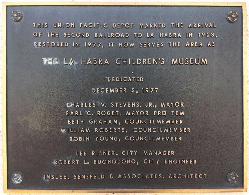 Union Pacific Depot Marker. Click for full size. Union Pacific Depot Marker image. Click for full size.