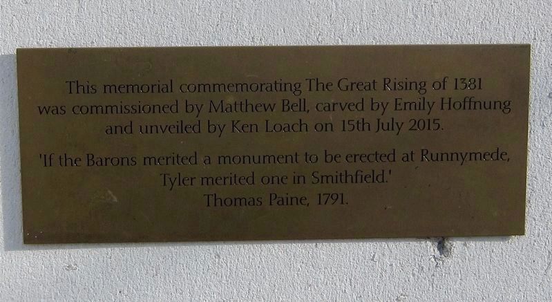 Great Rising of 1381 Memorial Information Plaque image. Click for full size.