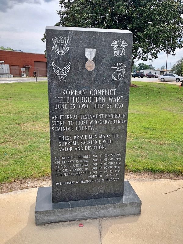 Korean Conflict "The Forgotten War" Memorial image. Click for full size.