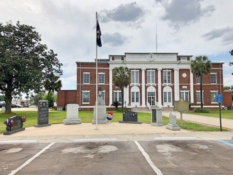 Korean Conflict "The Forgotten War" memorial at Seminole County Courthouse. image. Click for full size.