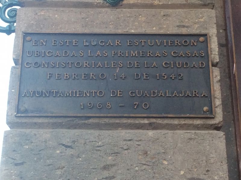 The First City Councils of Guadalajara Marker image. Click for full size.