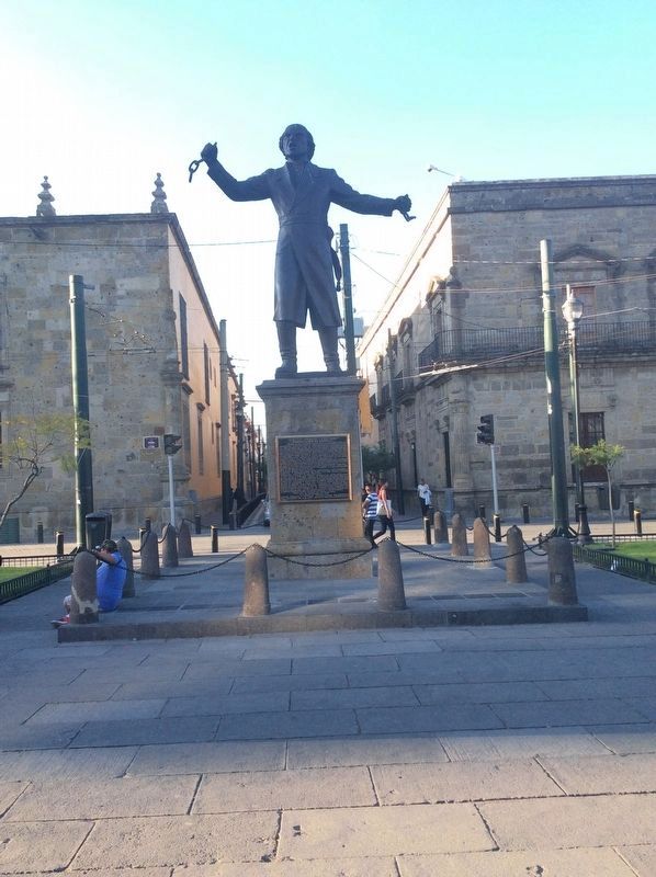 Miguel Higaldo's Edict Against Slavery Marker and Statue image. Click for full size.