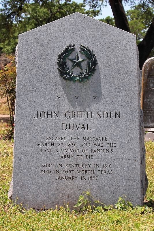 John Crittenden Duval Marker image. Click for full size.