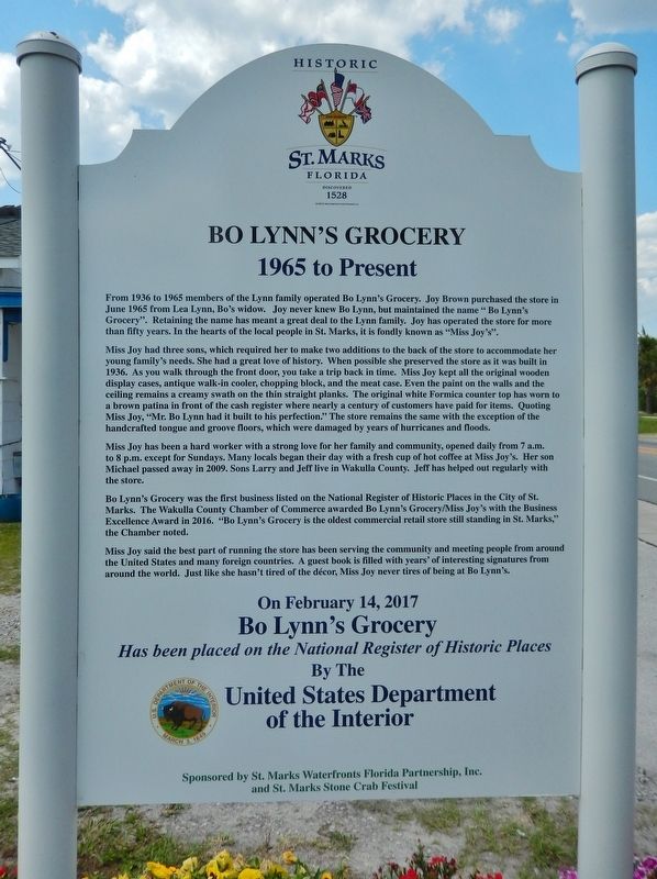 Bo Lynn's Grocery Marker (<i>back side</i>) image. Click for full size.