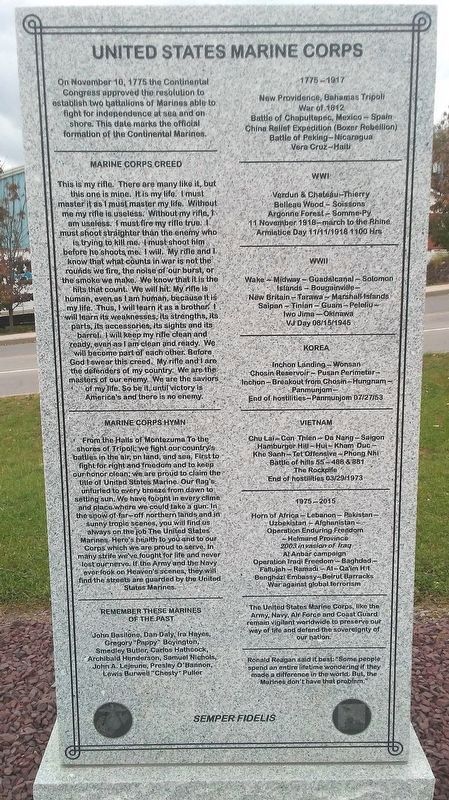 United States Marine Corps Monument. Click for full size. United States Marine Corps Monument image. Click for full size.