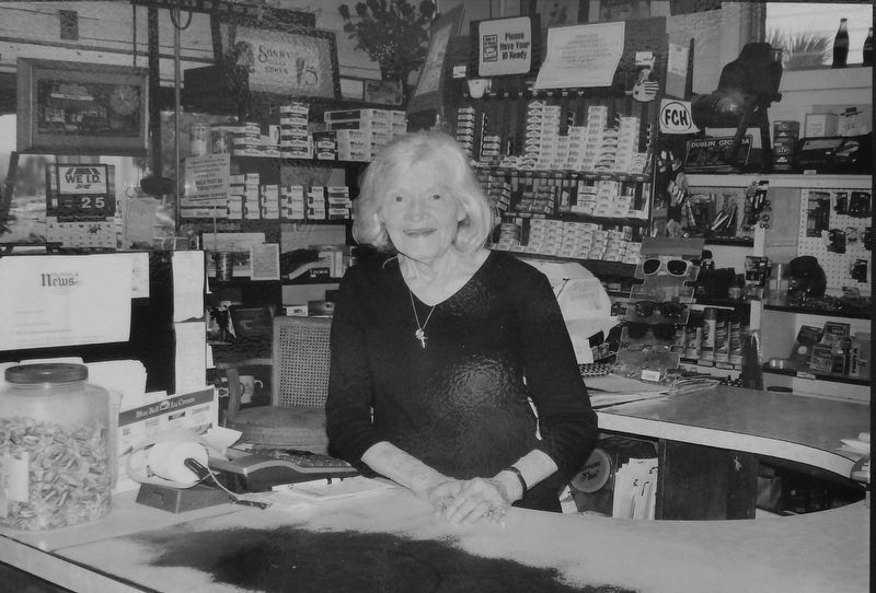 Marker detail: "Miss" Joy Brown at the counter image. Click for full size.