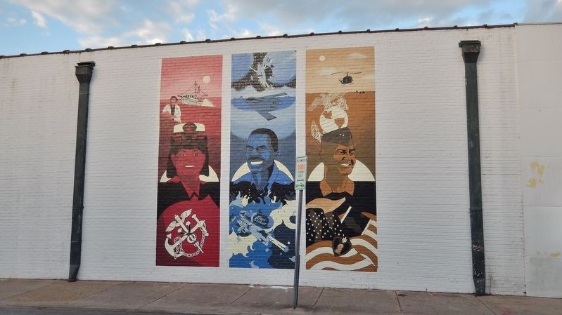 "Mobile's Hidden Figures" Mural (<i>wide view; located beside the marker</i>). Click for full size. "Mobile's Hidden Figures" Mural (<i>wide view; located beside the marker</i>) image. Click for full size.