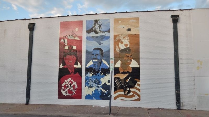 "Mobile's Hidden Figures" Mural (<i>wide view; located beside the marker</i>) image. Click for full size.