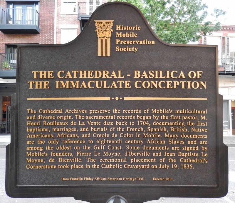 The Cathedral-Basilica of the Immaculate Conception Marker (<i>back side</i>) image, Touch for more information