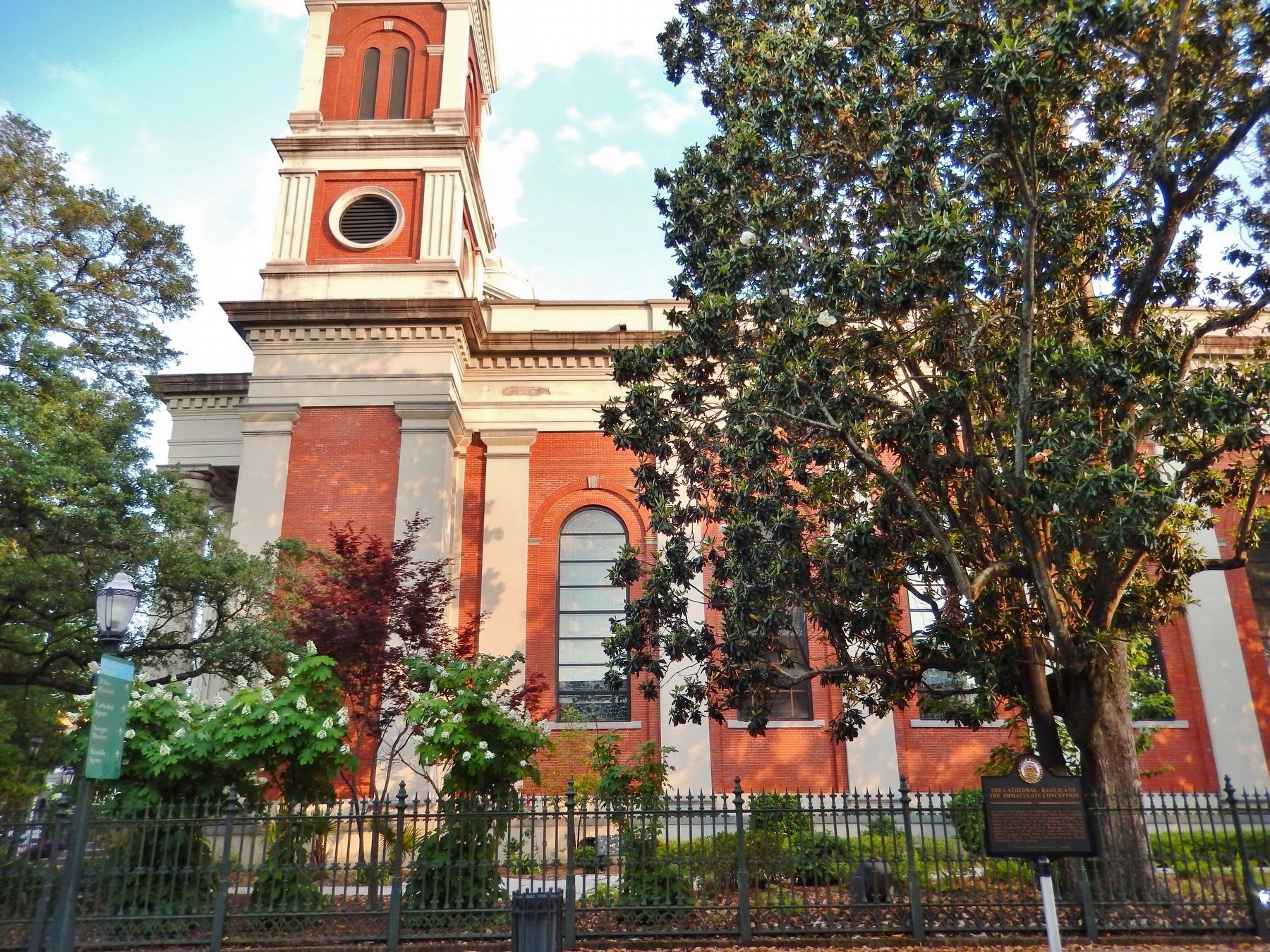 Cathedral-Basilica of the Immaculate Conception Marker (<i>wide view marker visible at right</i>) image. Click for full size.