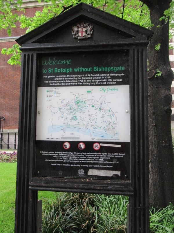 St. Botolph-without-Bishopsgate Marker image. Click for full size.