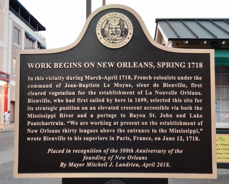 Work Begins on New Orleans Marker image. Click for full size.