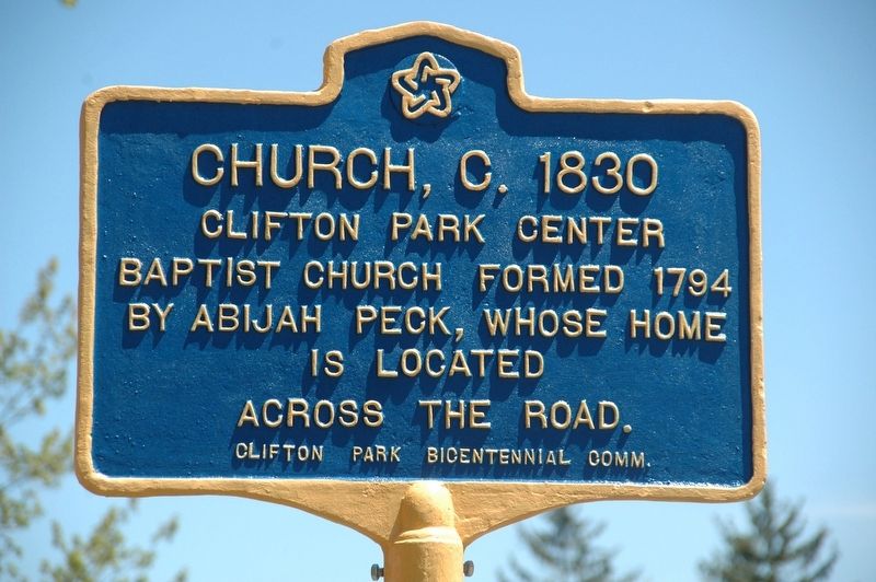 Clifton Park Center Baptist Church Marker image. Click for full size.