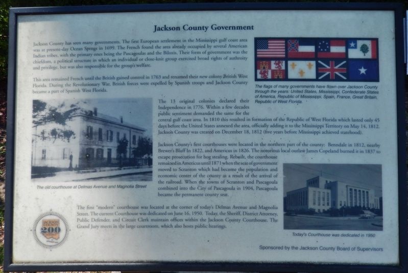 Jackson County Government Marker image. Click for full size.