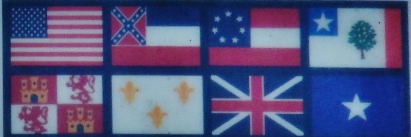 Marker detail: Jackson County's Many Governments & Flags image. Click for full size.