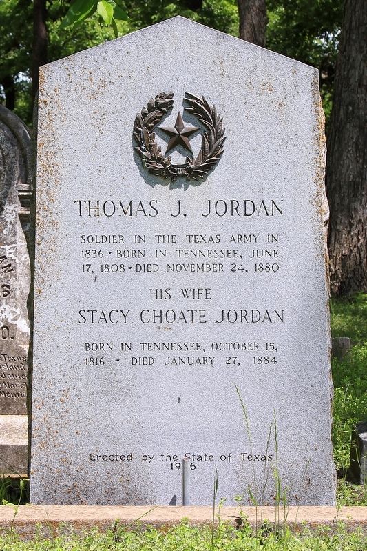 Thomas J. Jordan Grave Marker image. Click for full size.
