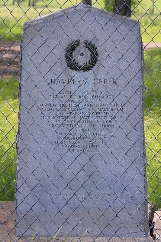 Chambers' Creek Marker. Click for full size. Chambers' Creek Marker image. Click for full size.