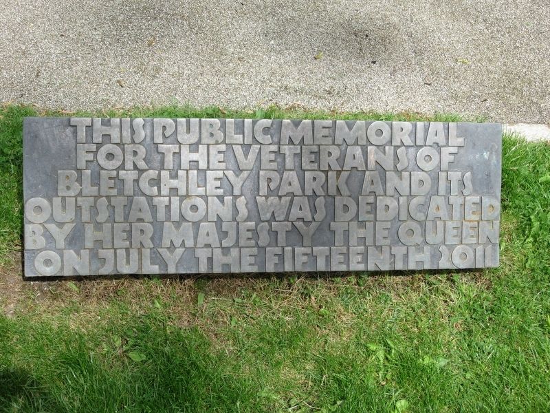 Bletchley Park Public Memorial image. Click for full size.