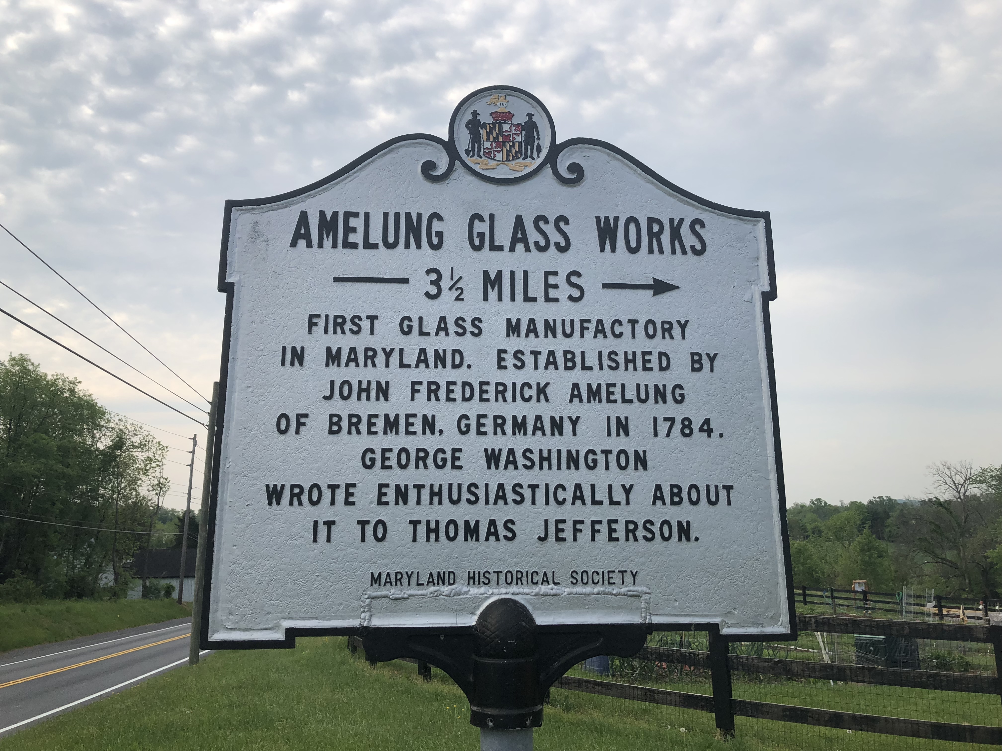 Amelung Glass Works Marker