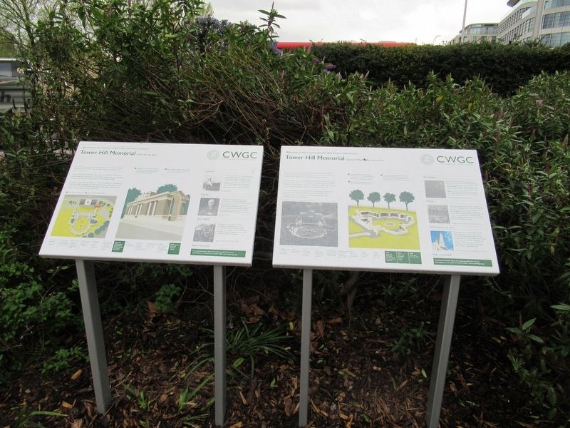 The Tower Hill Memorial Markers. Click for full size. The Tower Hill Memorial Markers image. Click for full size.