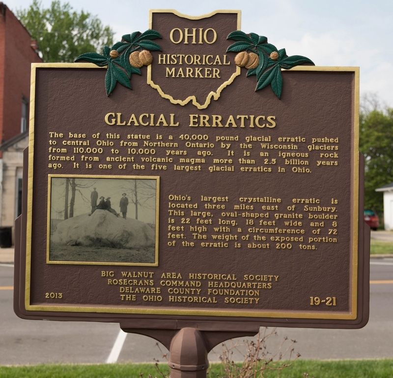 Glacial Erratics Face of Marker image. Click for full size.