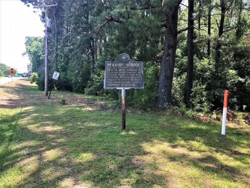 Peabody School Marker. Click for full size. Peabody School Marker image. Click for full size.