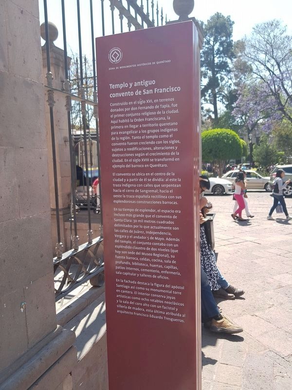 Temple and former Convent of San Francisco Marker image. Click for full size.