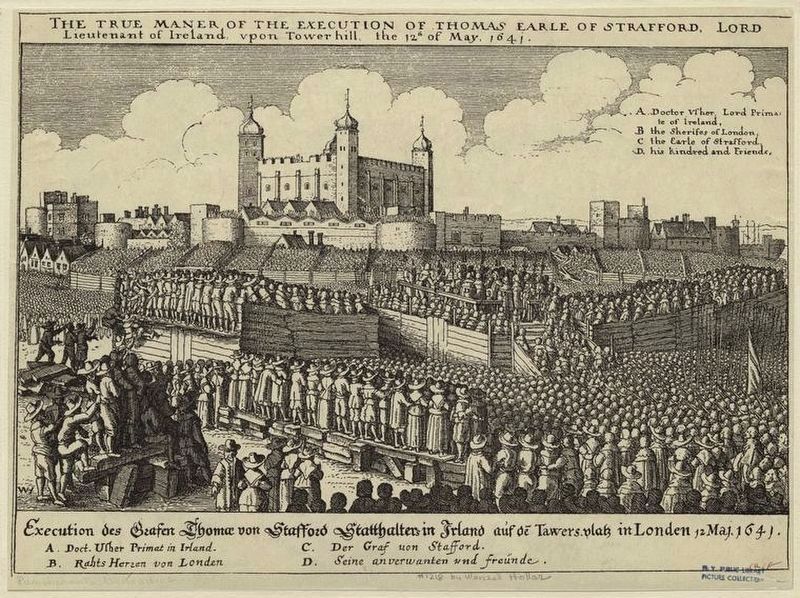 <i>...the execution of Thomas Earle of Strafford...upon Tower Hill, the 12th of May, 1641.</i> image. Click for full size.